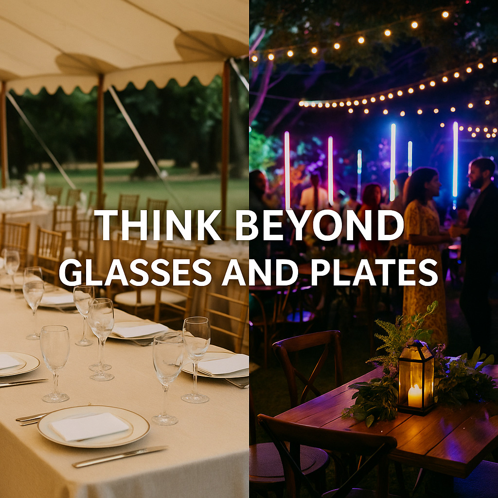 Think beyound glasses and plates